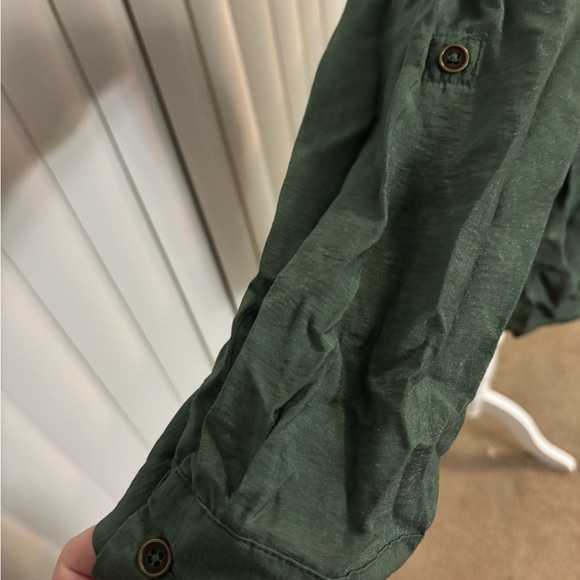 Roz & Ali Green Button Down Casual Shirt - Picture 4 of 4